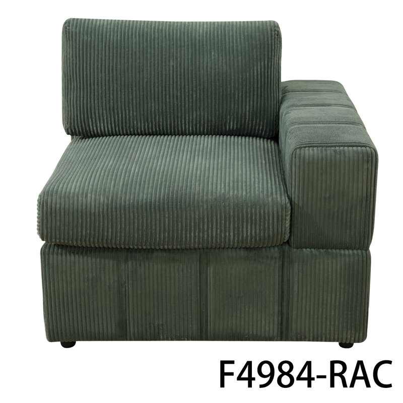 Latitude Run® Ishka 7 Piece Corduroy Corner Sectional & Reviews